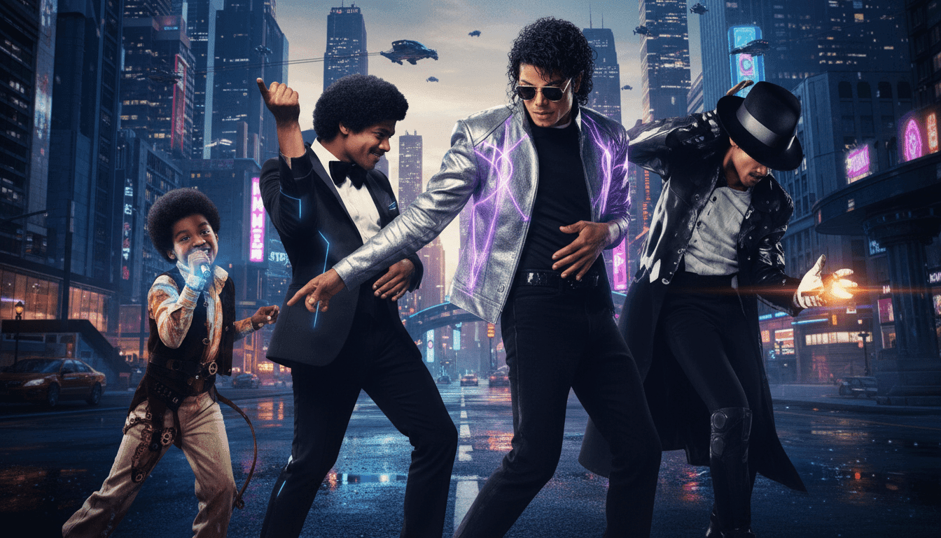 Michael Jackson biopic box office artwork featuring Jaafar Jackson as Michael Jackson