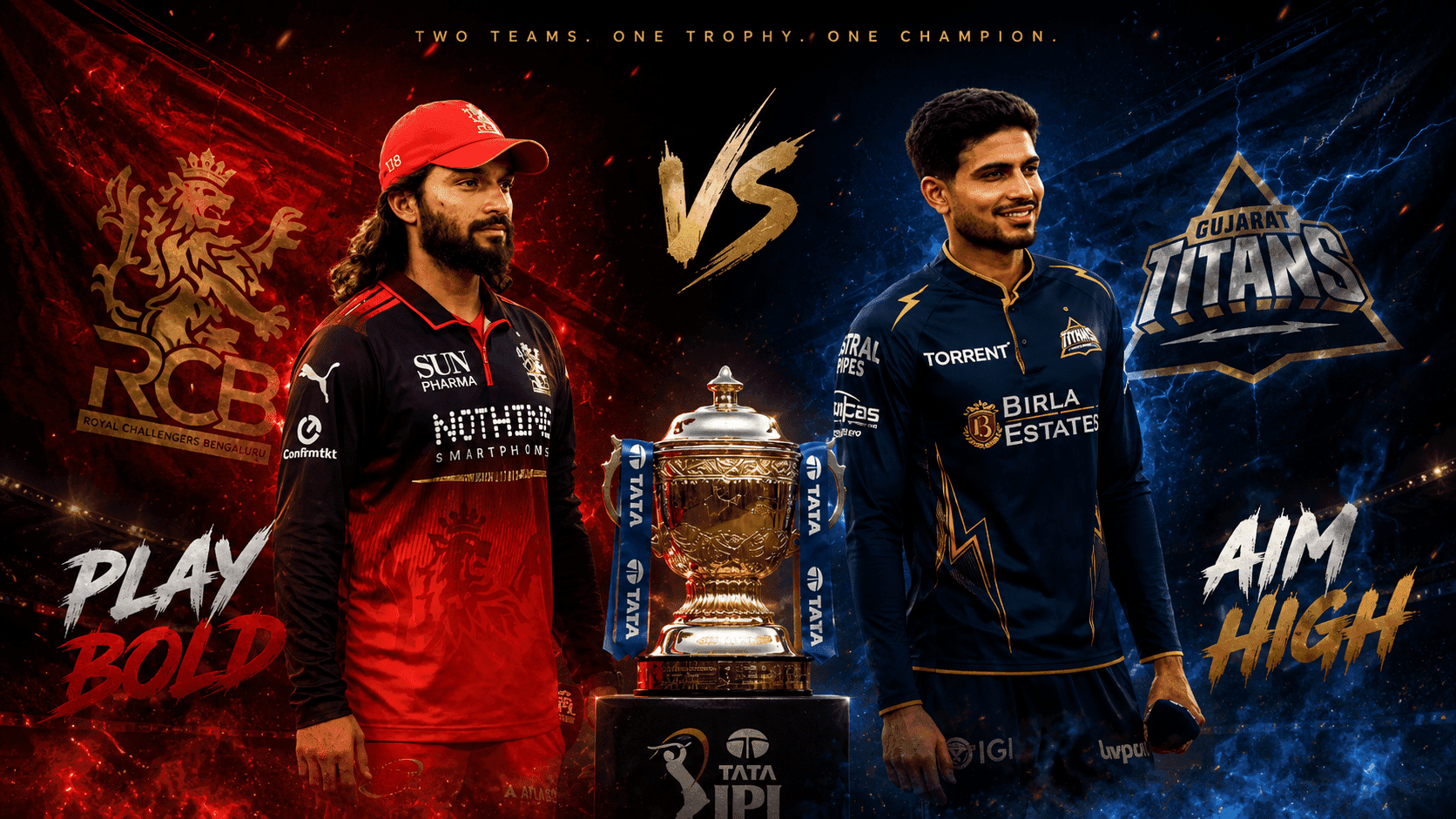 Royal Challengers Bengaluru players celebrating their IPL 2026 final victory over Gujarat Titans in Ahmedabad