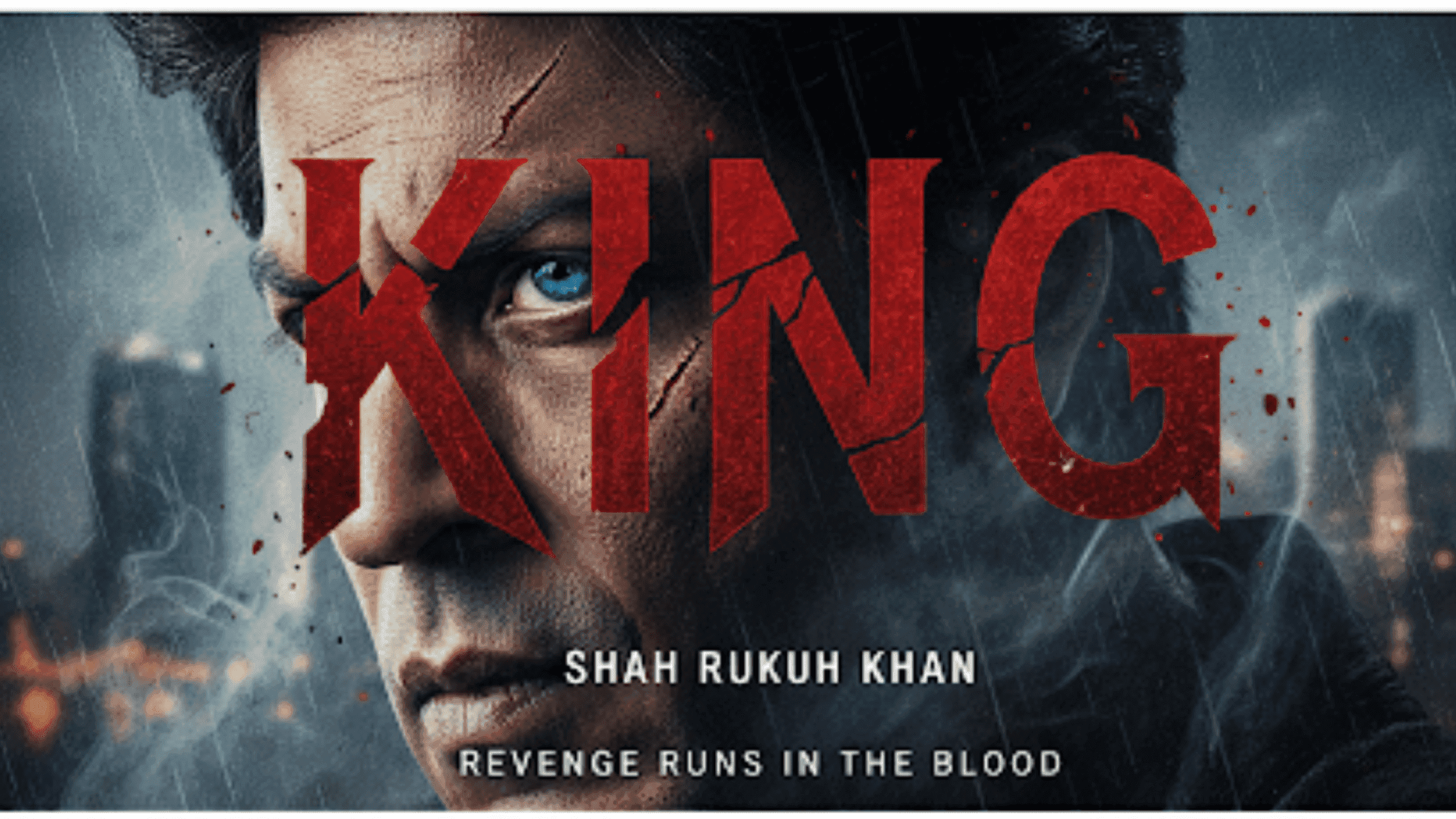 King title artwork over a close-up portrait of a man