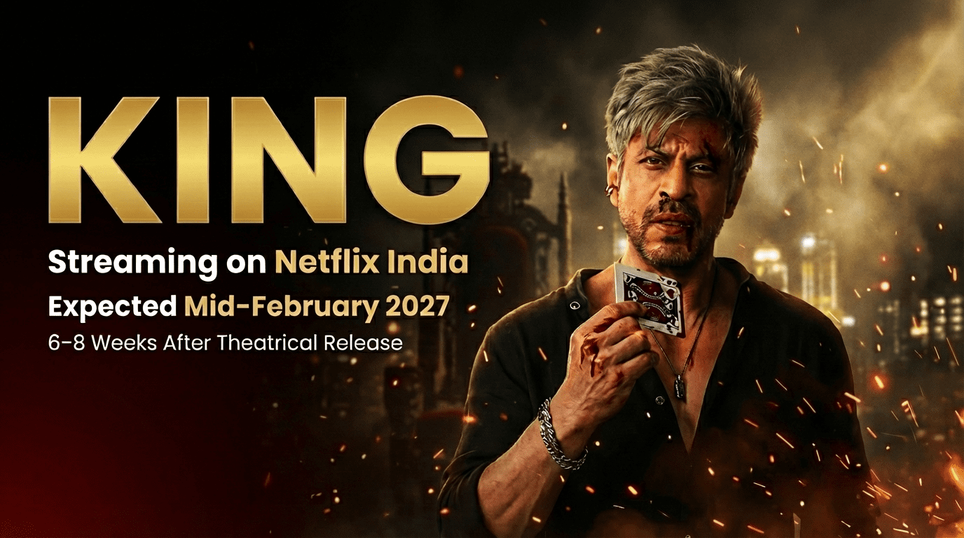 King Shah Rukh Khan Movie official poster featuring SRK and Suhana Khan