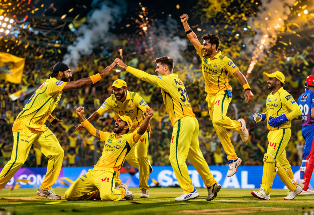 Chennai Super Kings vs Delhi Capitals standings IPL 2026 match banner