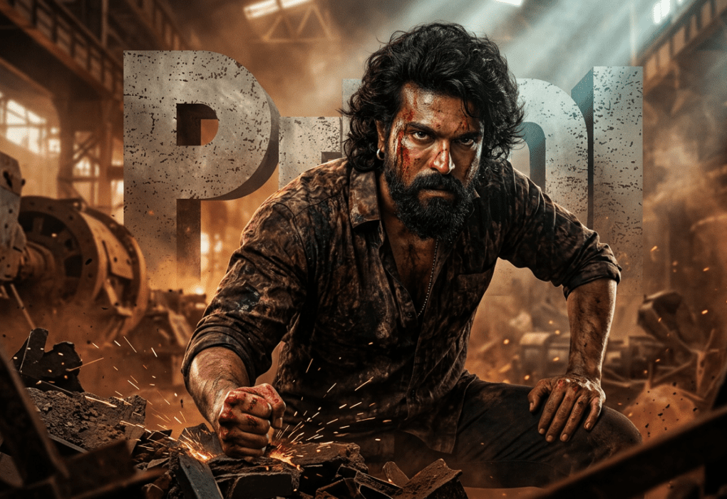 Ram Charan in Peddi movie release date poster